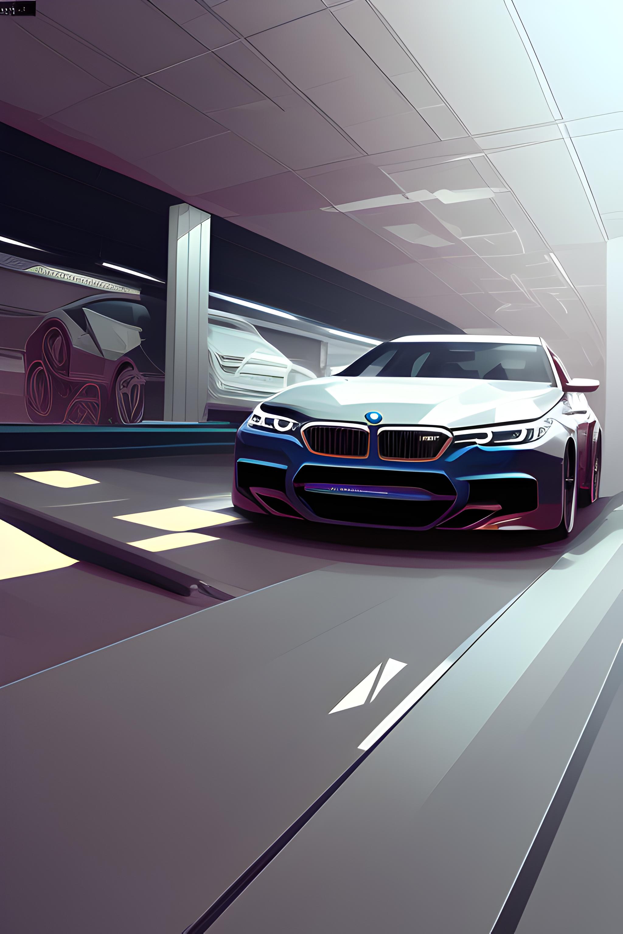 qop qorong'u oayti BMW M5 f90 bir farasi oq bittasi qizil yonib tursin